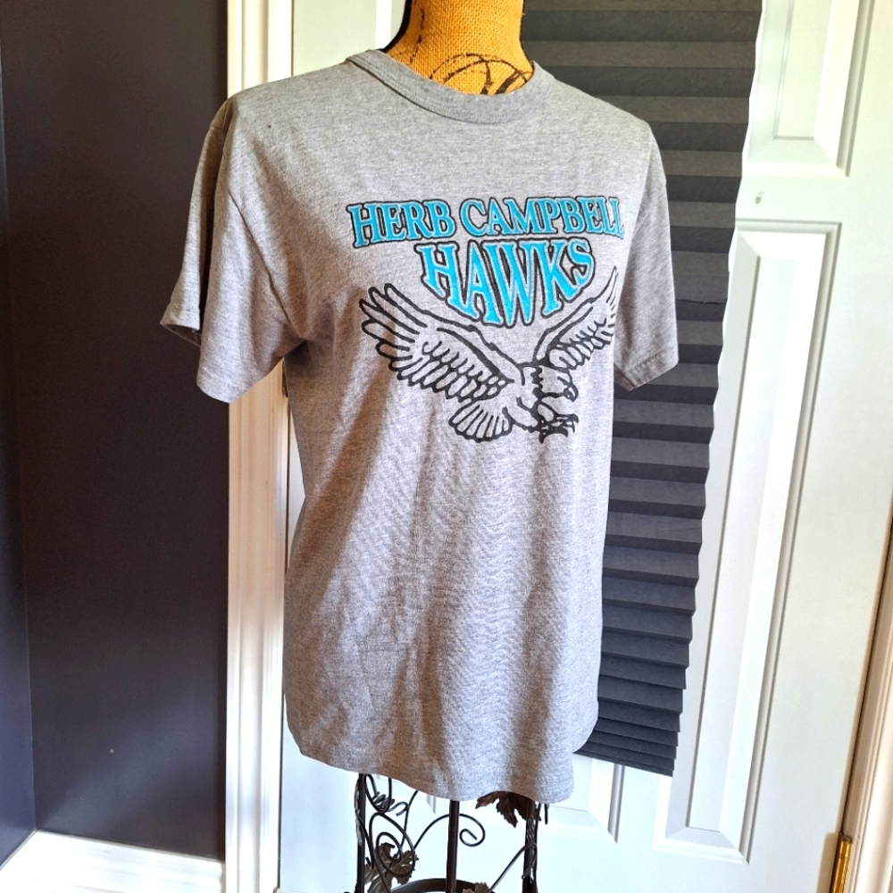 Vintage Herb Cambell Hawks, Caledon Ontario T-Shirt Size Small